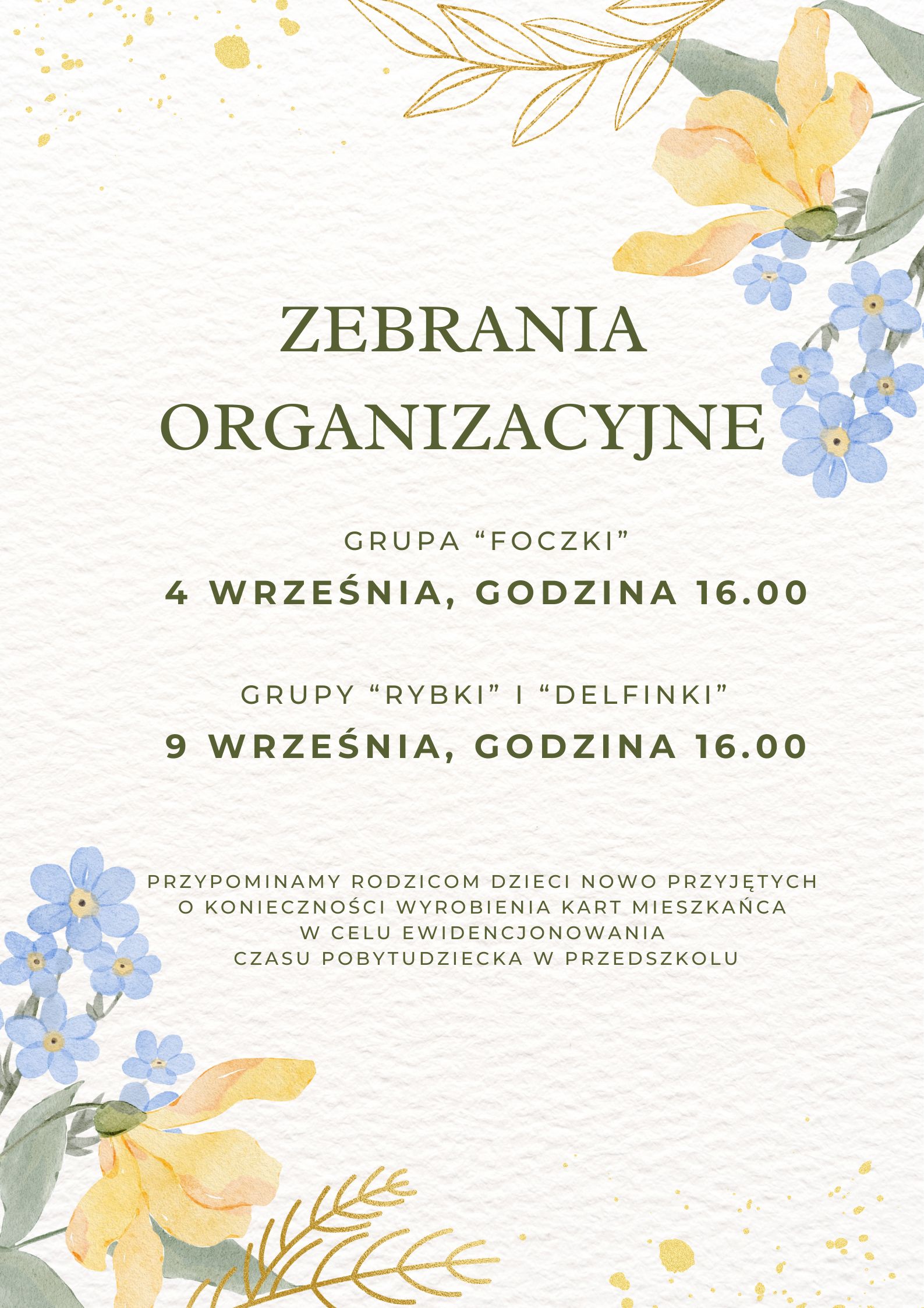 Zebrania organizacyjne