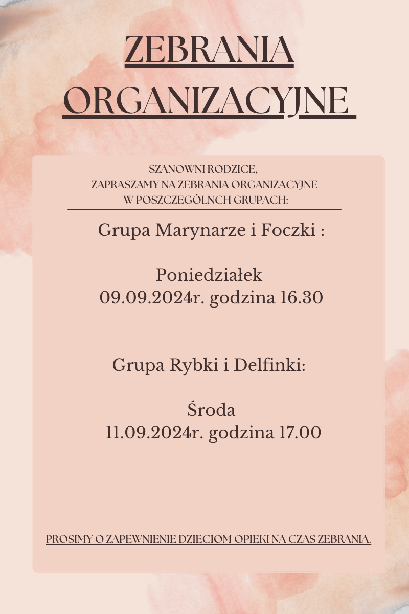 Zebrania organizacyjne 